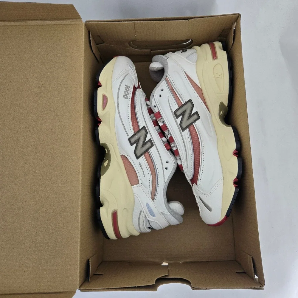 New Balance 1000 White Red M1000CB Mens 4.5 Womens 6 Retro Running Shoes